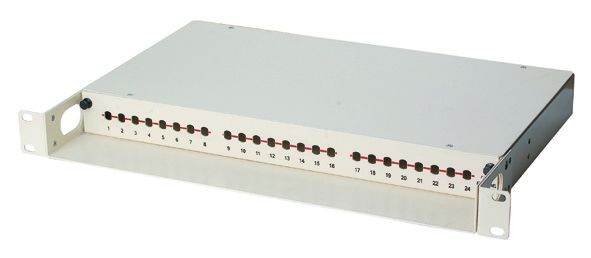 Panneau de patch de fibre de haute qualité 24 Port, LC / Duplex SC Boîte de terminaison de fibre optique YH1005