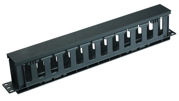 19 pouces 1u réseau de câbles de gestion rack monture épaississement type AMP avec revêtement métallique YH4037