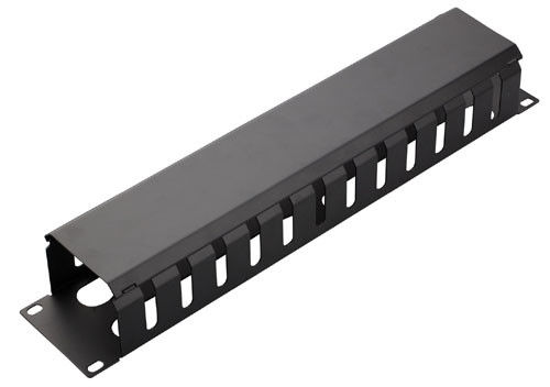 Gestion des câbles à support 1U haute performance, Gestion des câbles à ampli avec couvercle YH4040