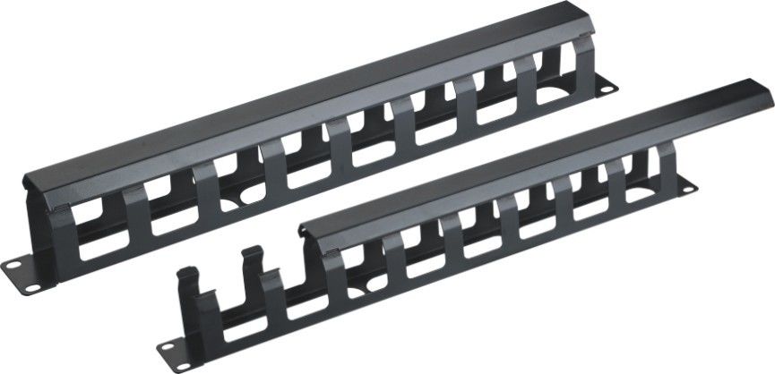 Gestion de câble de réseau du clip D 1U en métal avec la couverture en métal, longue durée YH4038