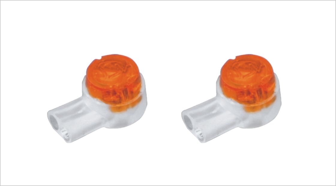Le fil intégré de robinet de connecteur d'épissure du fil UY2 épisse branchent vite des connecteurs de fil oranges