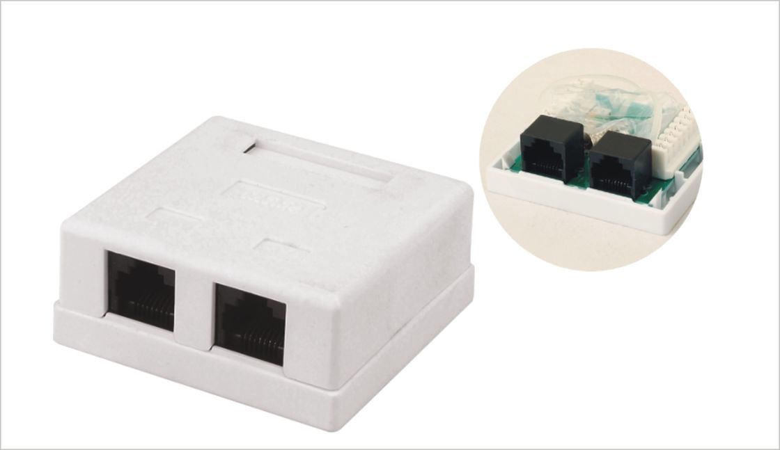 Réseau RJ45 Jack à double accès de boîte extérieure de bâti trapézoïdal avec le port YH7014 d'Ethernet ou de téléphone