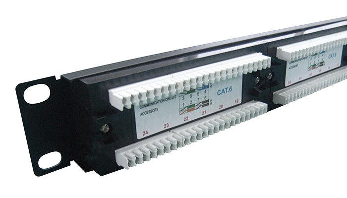 Tableaux de connexions du port Cat6 du tableau de connexions de réseau d'UTP 24 pour le réseau de câblage de LAN YH4010