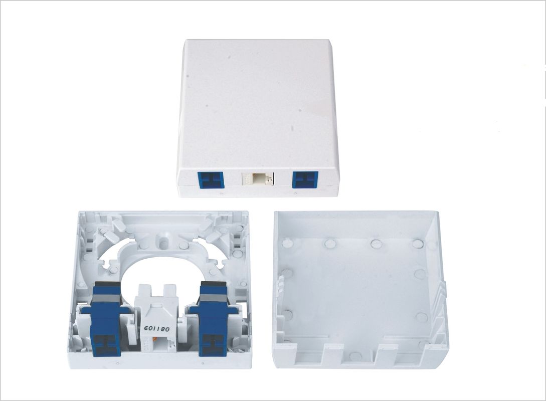 L'unité unifamiliale optique de prise murale d'arrêt de fibre pour le support de RJ45 et de Sc 86Type enferment dans une boîte YH1043